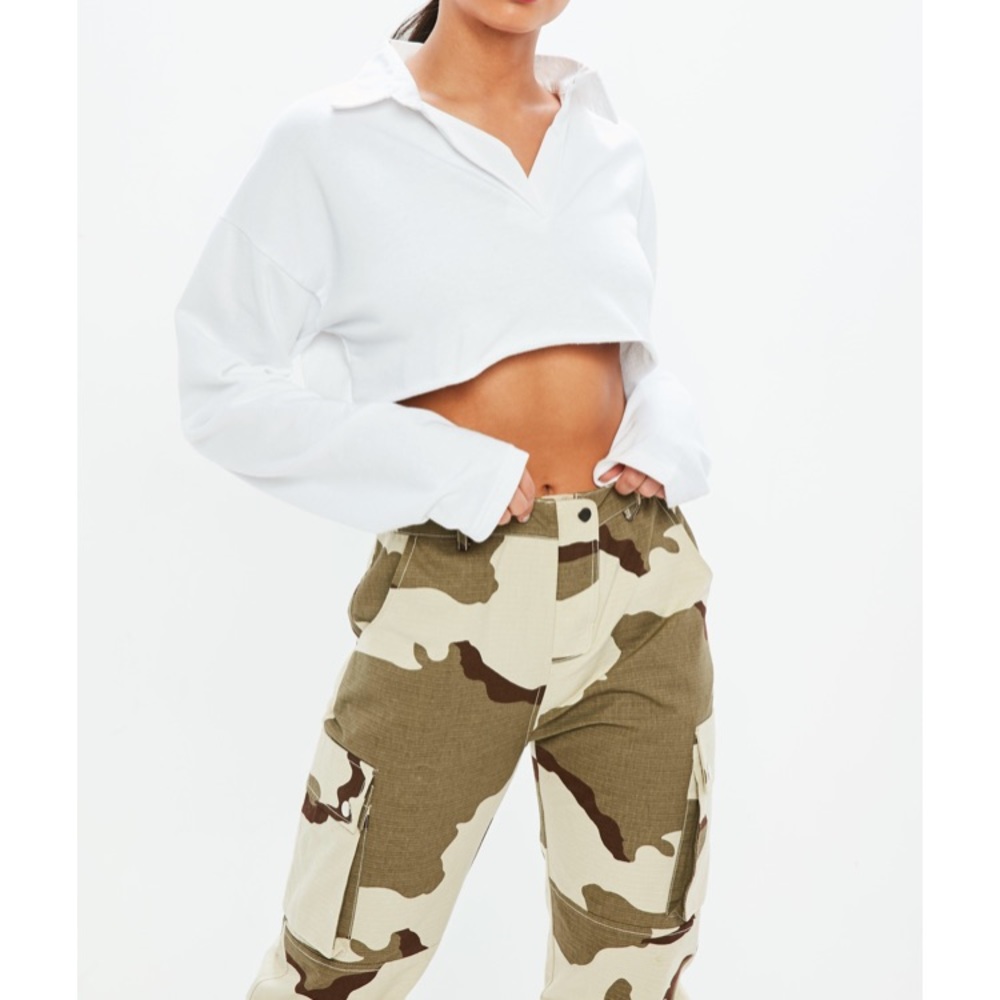 Missguided Boxy White Rugby Shirt